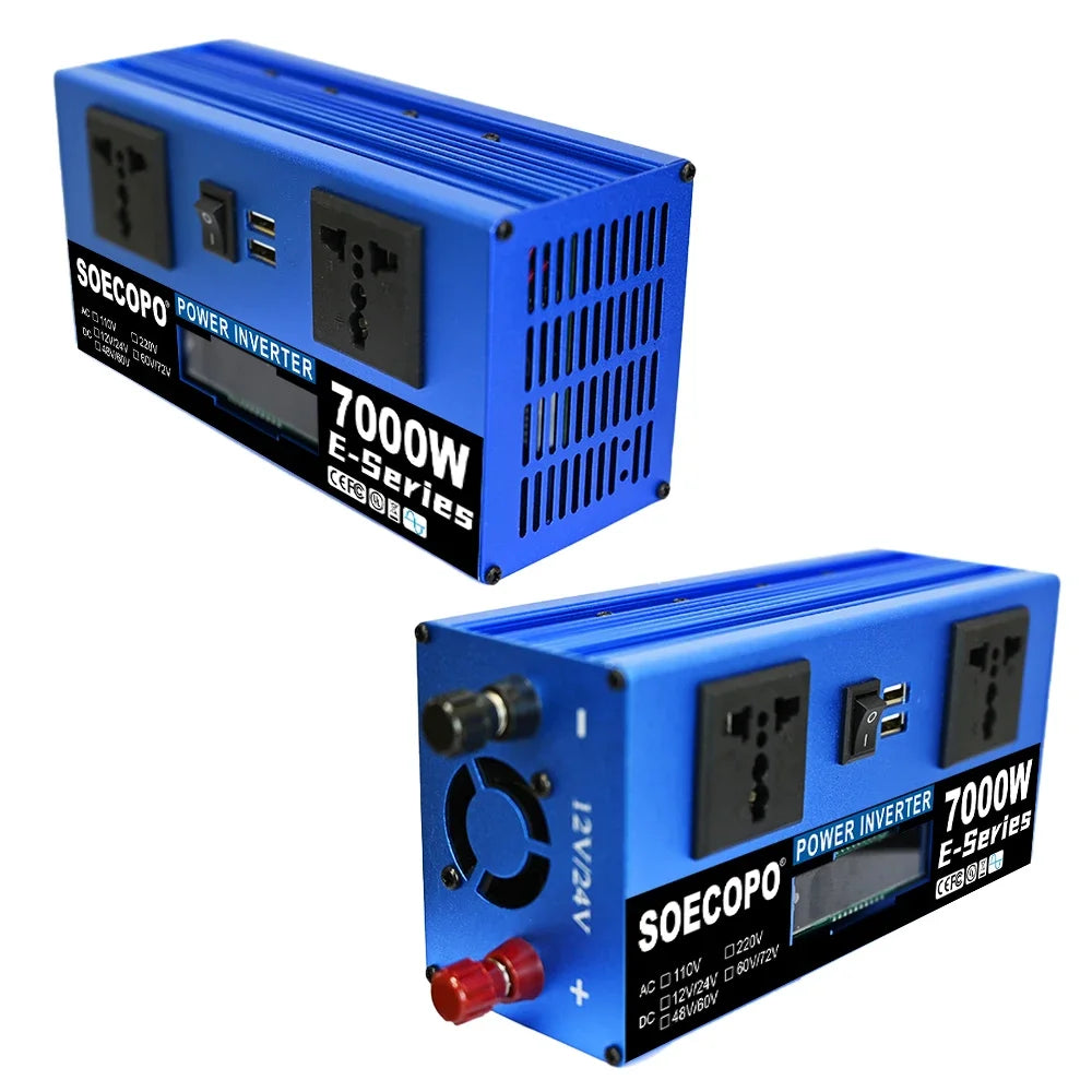 7000W Portable Solar Generator Kit 12V/24V To 110V 220V Inverter 100A Controller 200W Panel Power Mini Fridge Lights for Camping