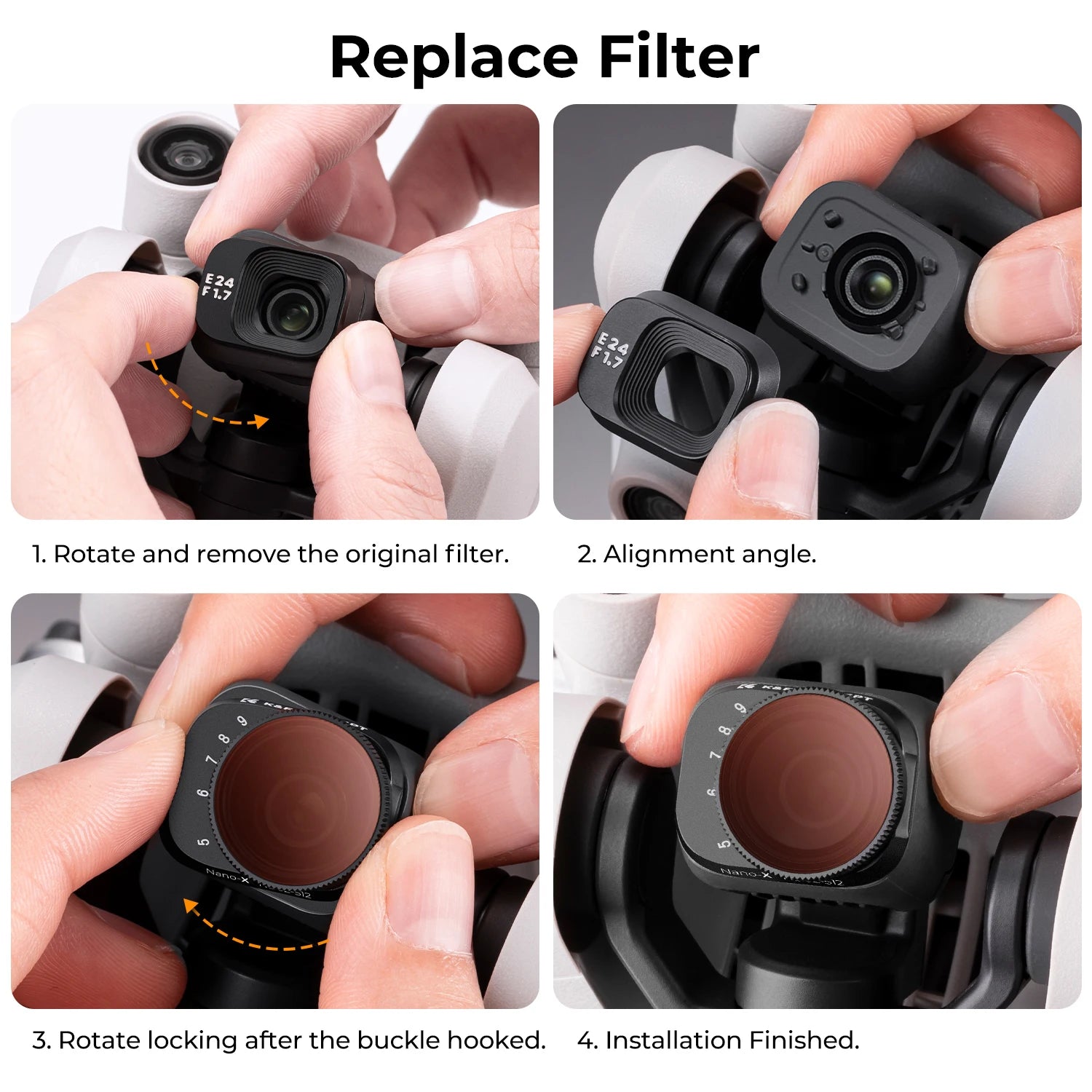 DJI Mini 3 Pro Variable ND Filter Kit - Premium Optical Glass Lens Tidesmit