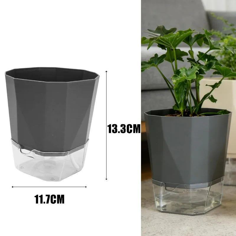 Self Watering Plants Pots Lazy Hydroponic Flower Preventing Drought Flowerpot with Injection Hole Indoor Outdoor Garden Supplies