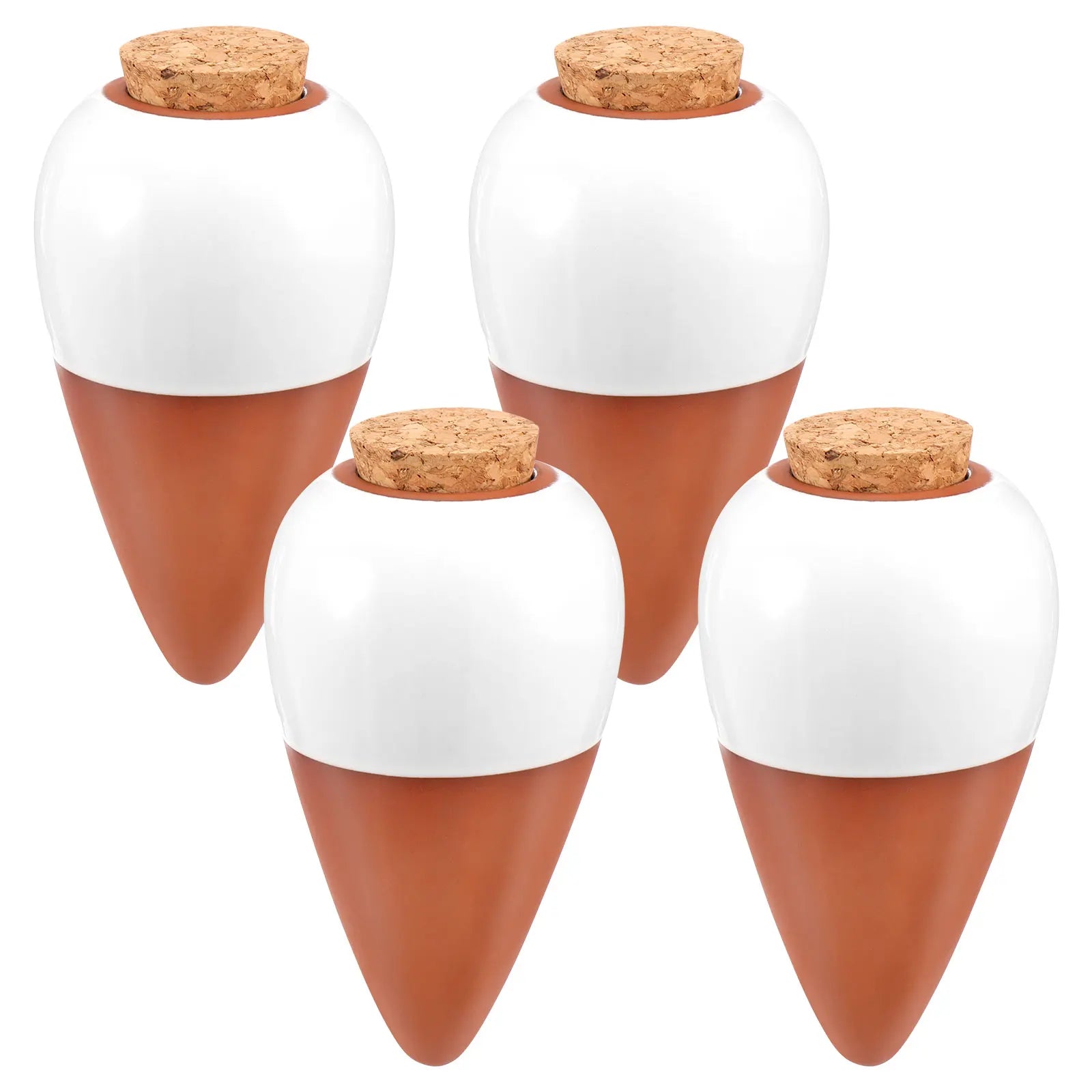4Pcs 320ml Ceramic Plant Self Watering Spikes Potted Automatic Irrigation System Watering Ball Slow Release Planter Insert