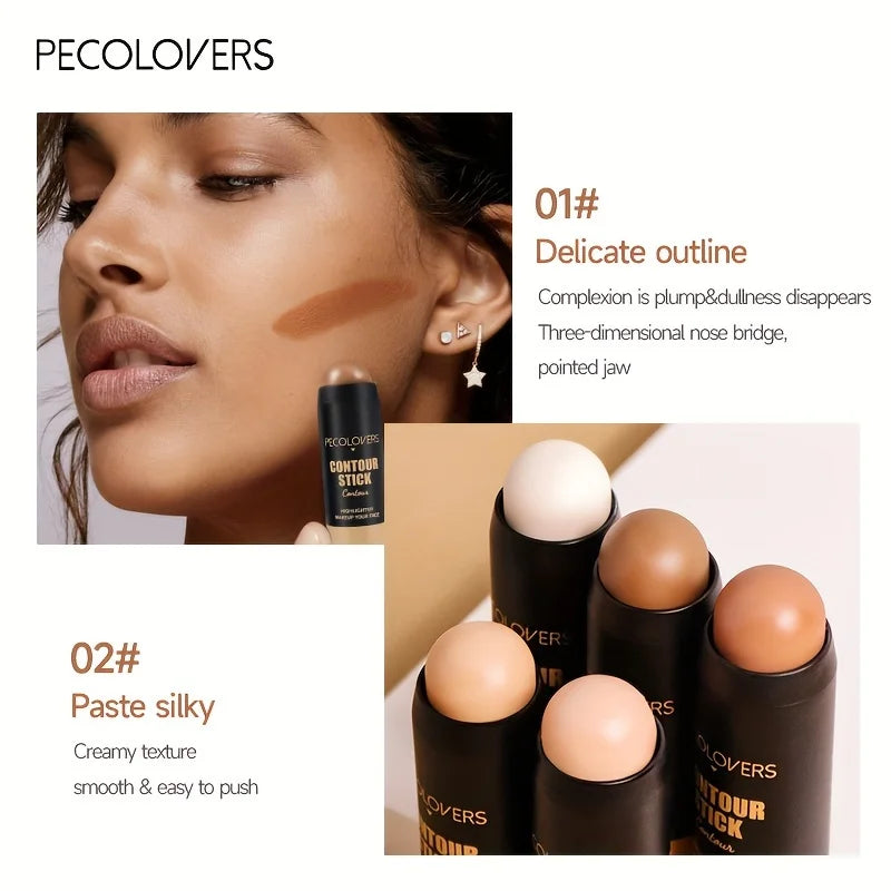 Tidesmit cream contouring bronzer and highlighter stick for 3D face makeup texture close-up
