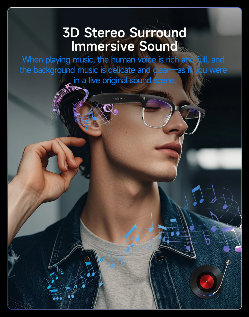 Smart Bluetooth Glasses with AI Camera and Live Translation - Tidesmit Tidesmit