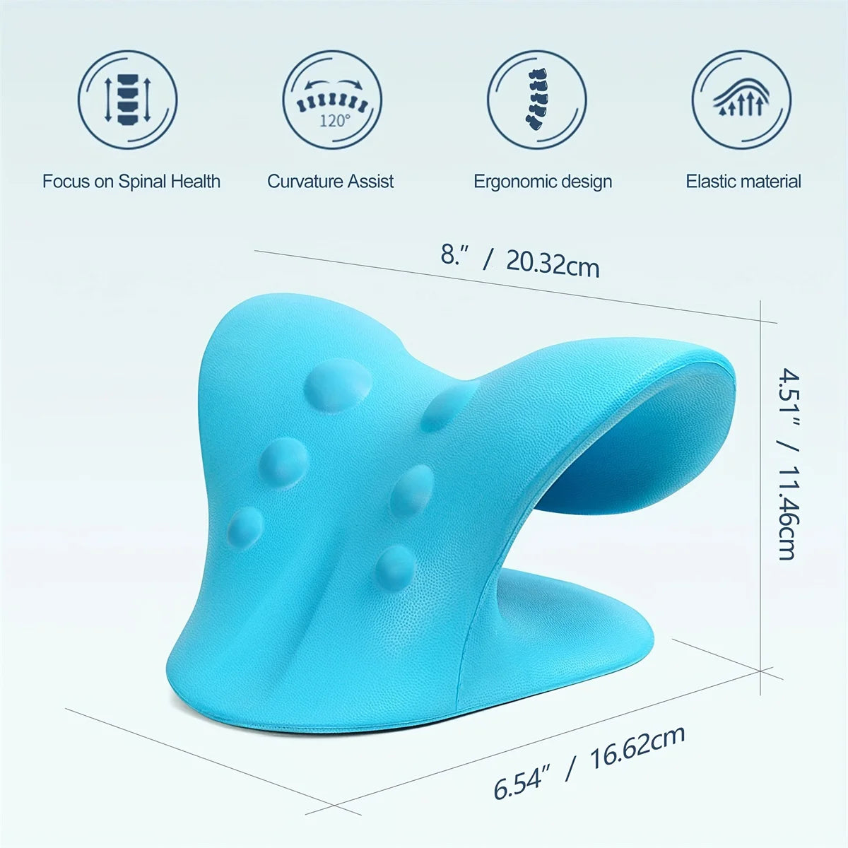 Cervical Neck Pillow for Pain Relief - Ergonomic Spine Support Back Massage Instrument Tidesmit
