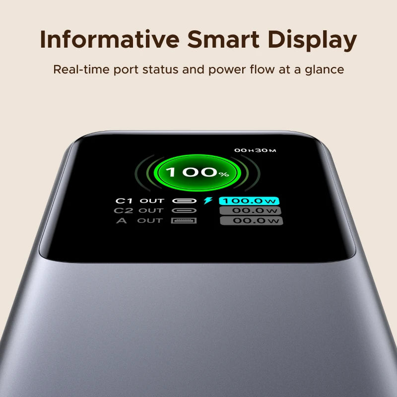 Portable Power Bank 165W 20000mAh PD3.0 Fast Charger for Laptops Tidesmit