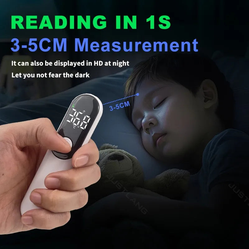 JUSTLANG Forehead Digital Thermometer LED Non Contact Infrared Medical Thermometer Body Temperature Fever for Baby Adults