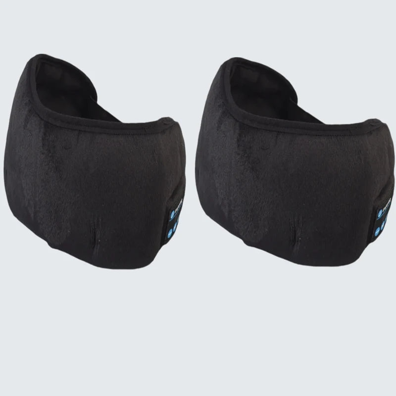 Bluetooth Sleep Eye Mask with Wireless Headphones - Breathable 3D Design 2PCS-Back Tidesmit