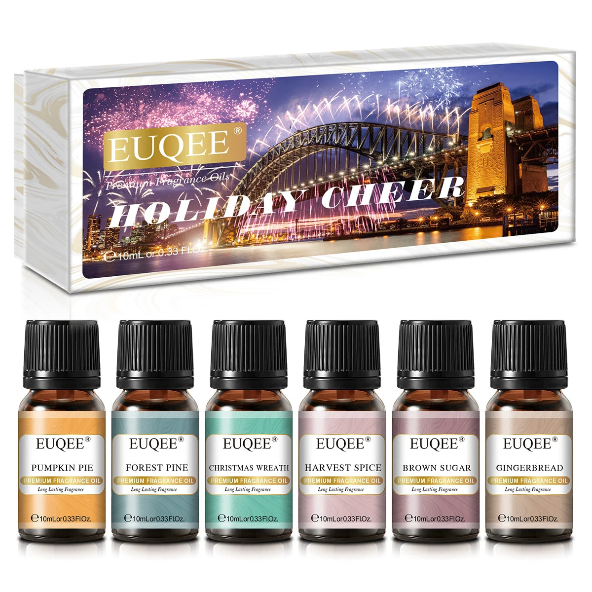 EUQEE 10ML Men's Fragrance Oil For Car Diffuser,Making Candle Leather Forest Pine Coffee Cake Cedarwood Bay Rum 1pcs/3pcs/6pcs