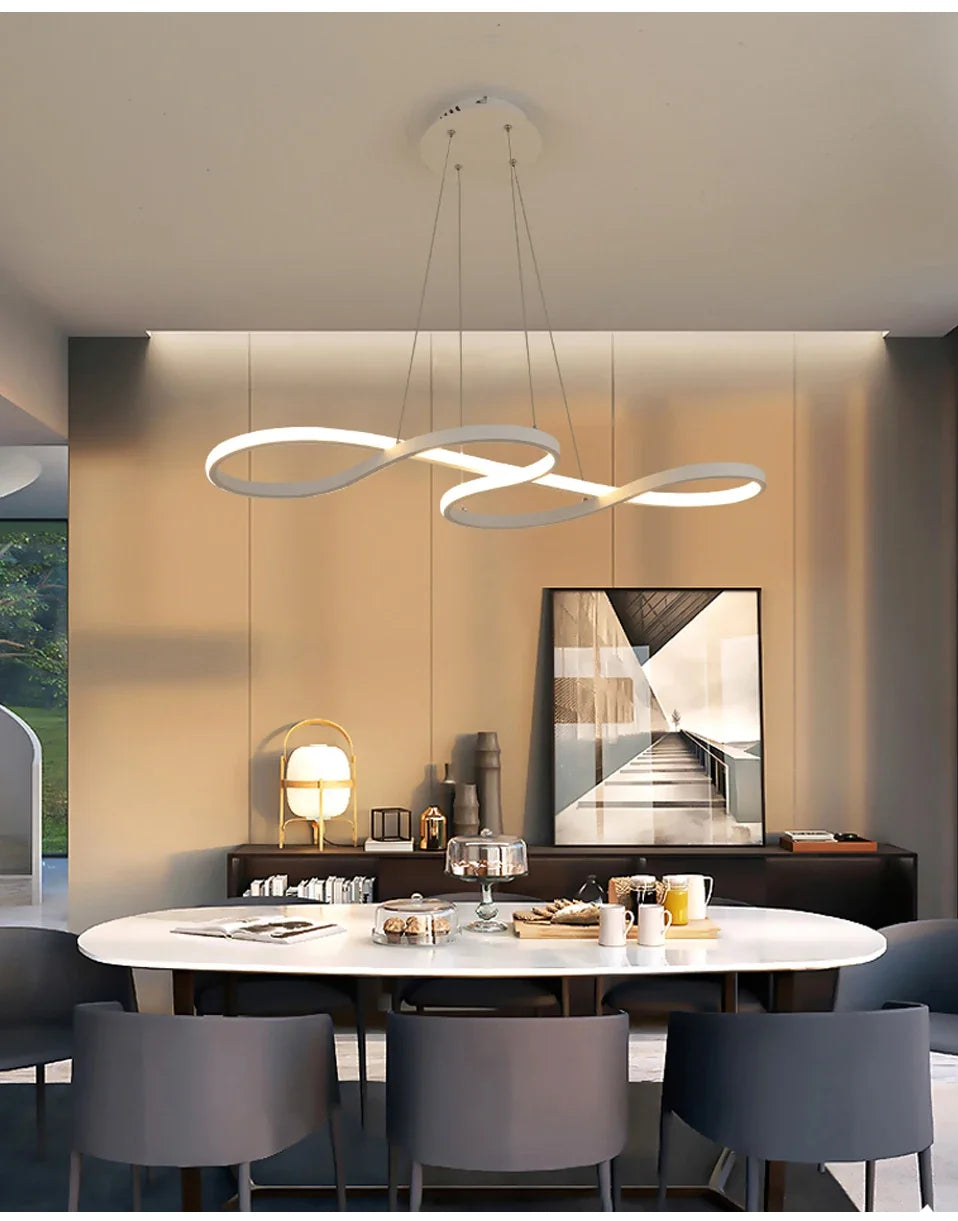 Modern Nordic LED Ring Light | Dimmable Minimalist Home Lamp 92cm Tidesmit