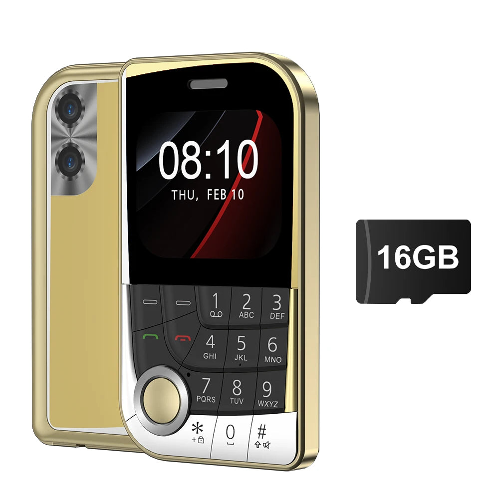 SERVO V10 Card Phone 2.01" Display 2G GSM Dual SIM Standby MP3/MP4 Magic Voice Speed Dial Torch Button Small Cellular Telephones