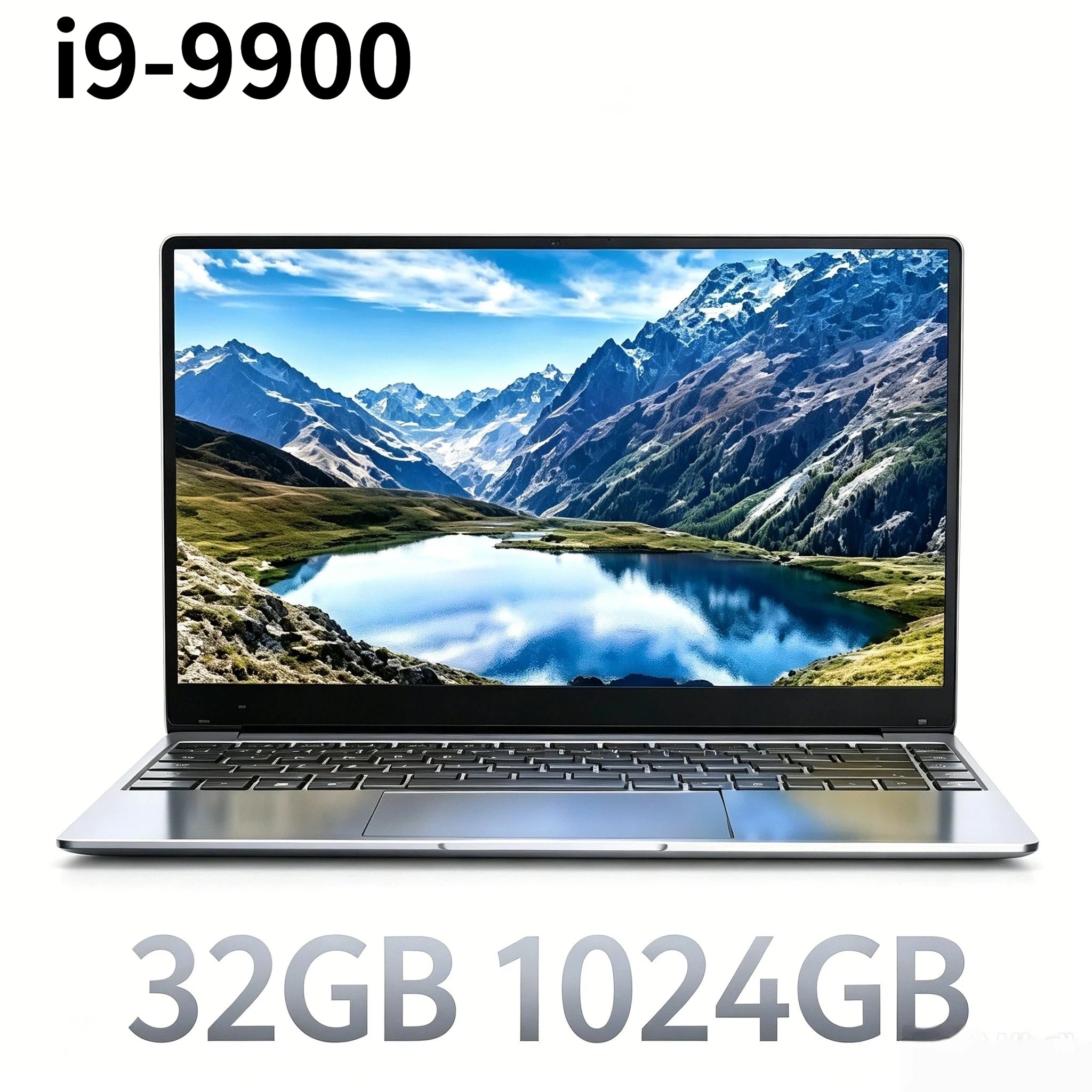 Gaming Gamer Office 2026 NEW 14.1 Inch Ultra Slim Laptop Intel Core i9 9900 32GB RAM 2TB SSD Windows 11 Notebook 1920x1080 Pro