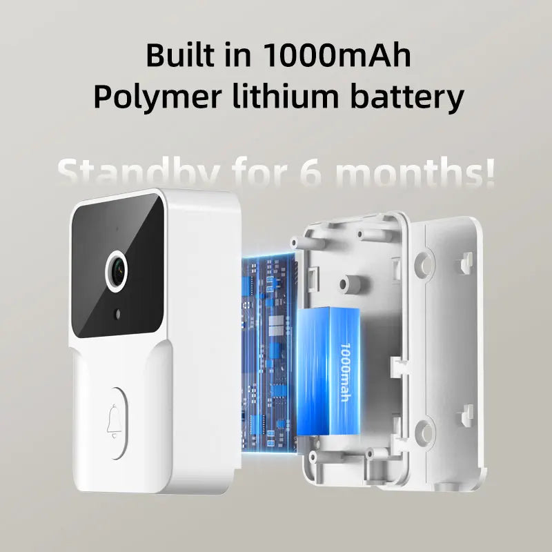 4.3 "Upgraded two-way wake-up infrared night vision video doorbell can be installed with indoor and outdoor electronic doorbells