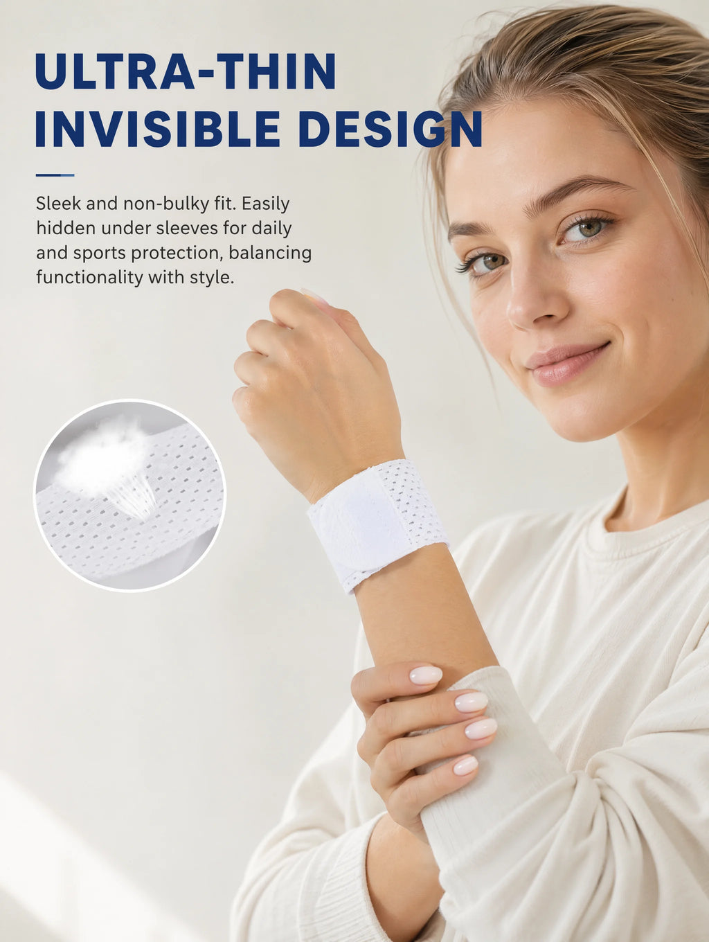 VBOSI Lightweight Compression Wrist Brace for Women, High Elastic Wrist Support for Tendonitis, Badminton Basketball Fitness