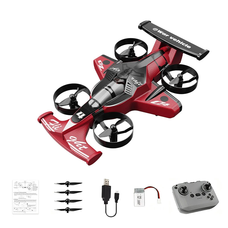 Mini RC Drone for Kids with Obstacle Avoidance | 2.4G UFO Toy | Tidesmit red Tidesmit