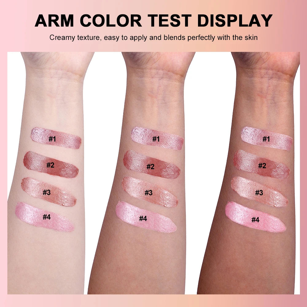 Tidesmit multi-purpose cream blush and lipstick swatch showing long-lasting nourishing creamy texture face makeup