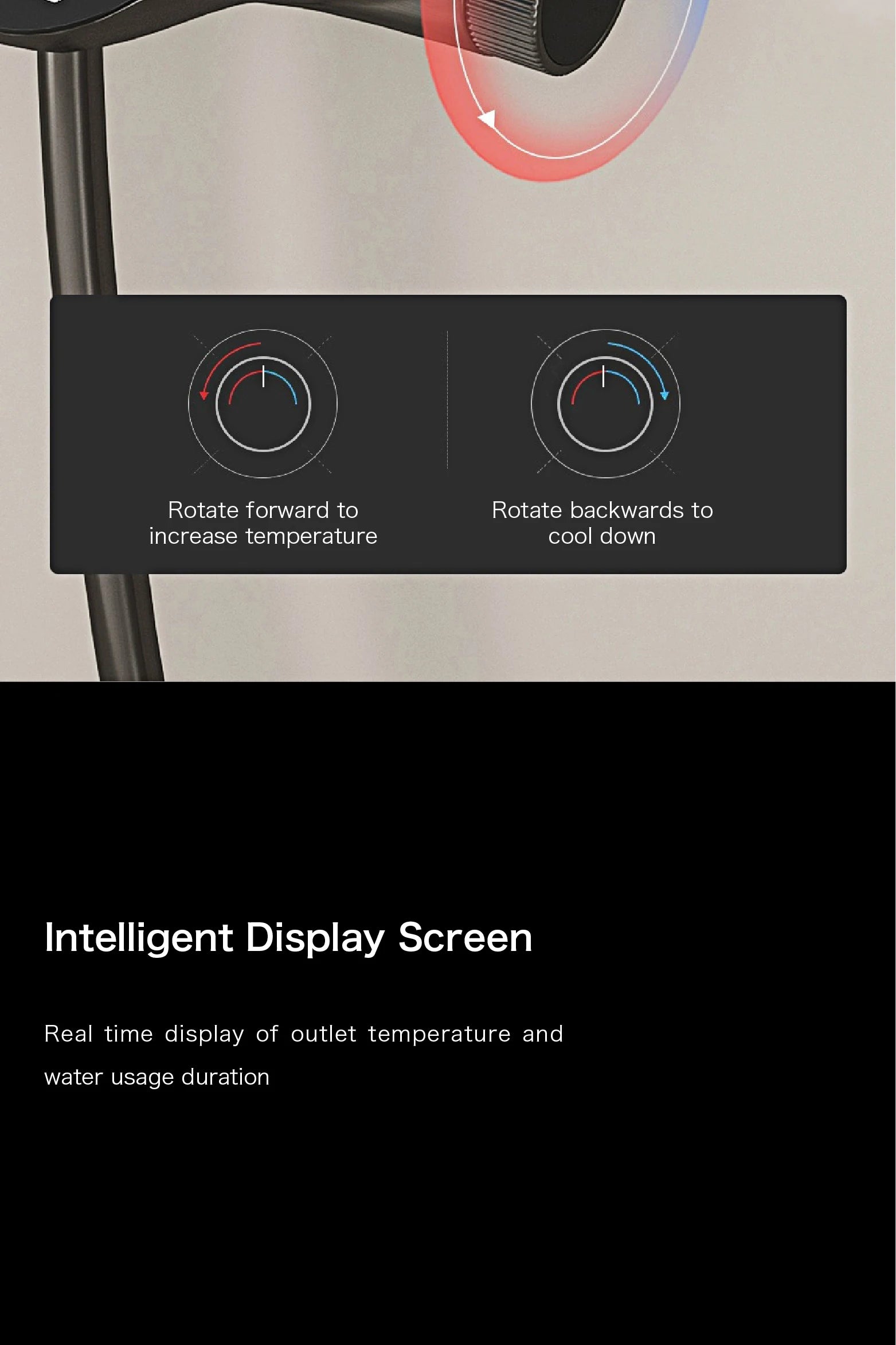 Luxury Brass Gun Gray Shower System Intelligent LED Digital Display Constant Temperature Design, Dual Control Bathroom Faucet