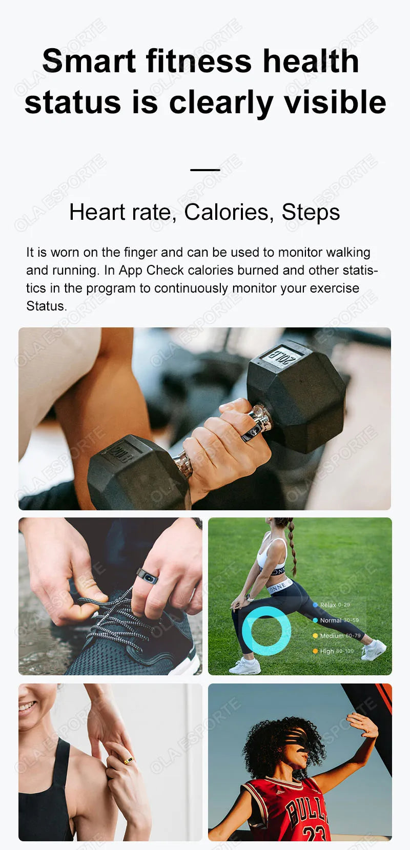 Tidesmit Smart Health Ring - Advanced Heart Rate & Oxygen Monitor Tidesmit