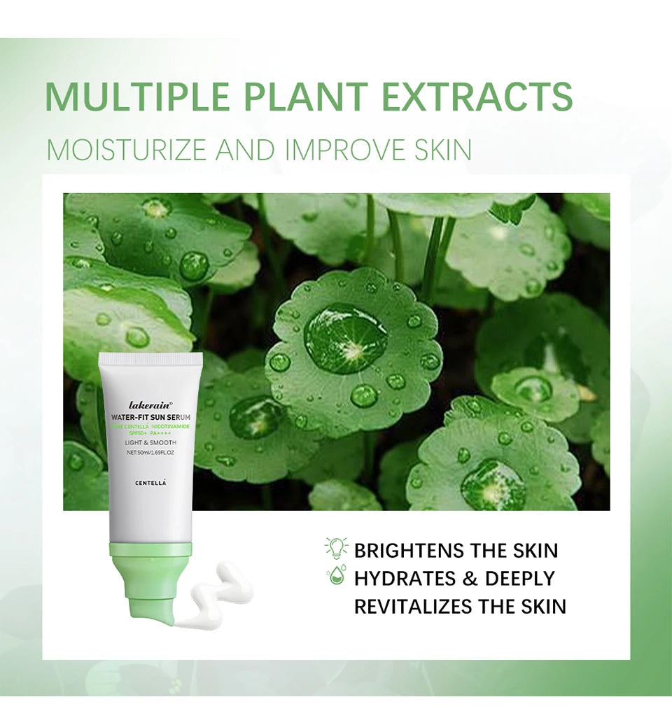 Tidesmit SPF 50 Centella Asiatica face sunscreen essence texture close-up for oily sensitive skin