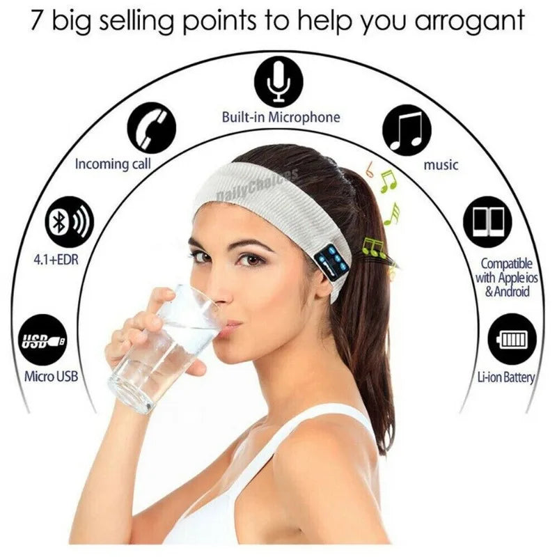 Bluetooth Sleep Headphones Headband – Wireless Sports Mask for Active Recovery Tidesmit