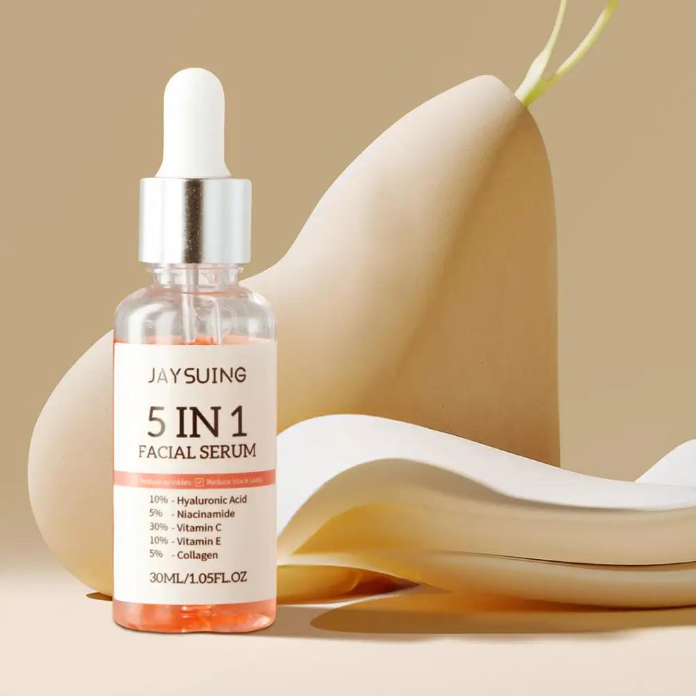 5 In 1 Face Serum 30% Vitamin C Moisturizing Whitening Anti Wrinkle Aging Niacinamide Hyaluronic Acid Facial Serum SkinCare 30ml