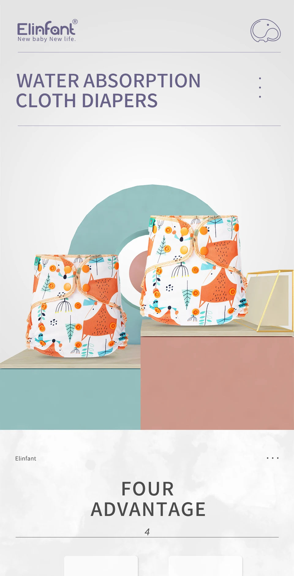 HappyFlute New Print  AI2 Snap Insert Bamboo Cotton&Velour OS Baby Napp One Piece Pack Baby Waterproof Night Diaper