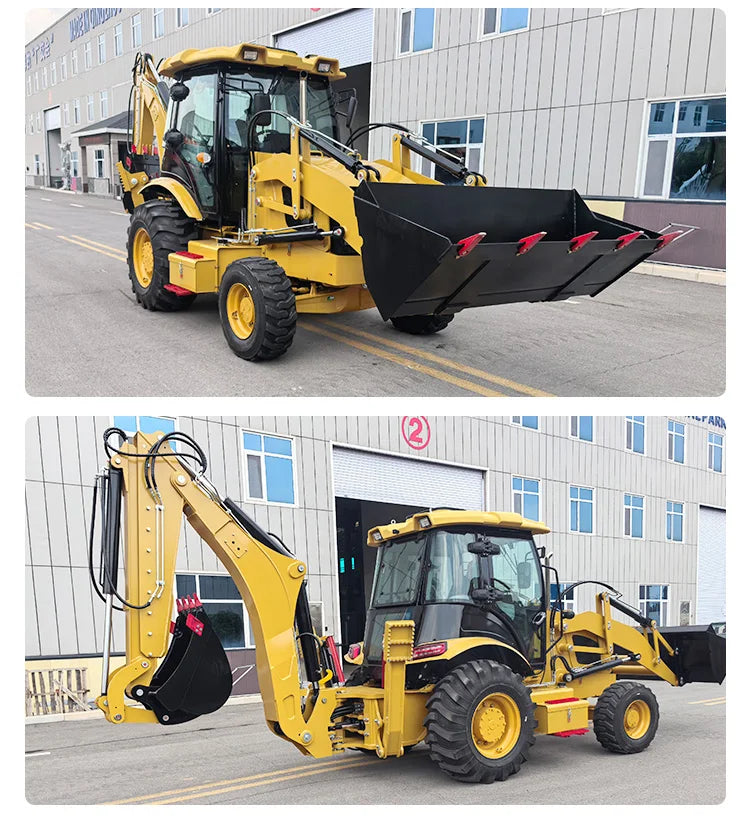 Customized China Factory 4X4 Mini Excavator Towable Backhoes Price Tractor Backhoe Excavator Loader