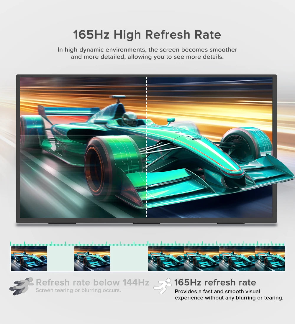 UPERFECT UMax 24 2K Desktop Monitor 24.5" 165Hz Wall Mounted IPS Display 2560x1440 HDR Freesync Gaming PC Laptop Extended Screen