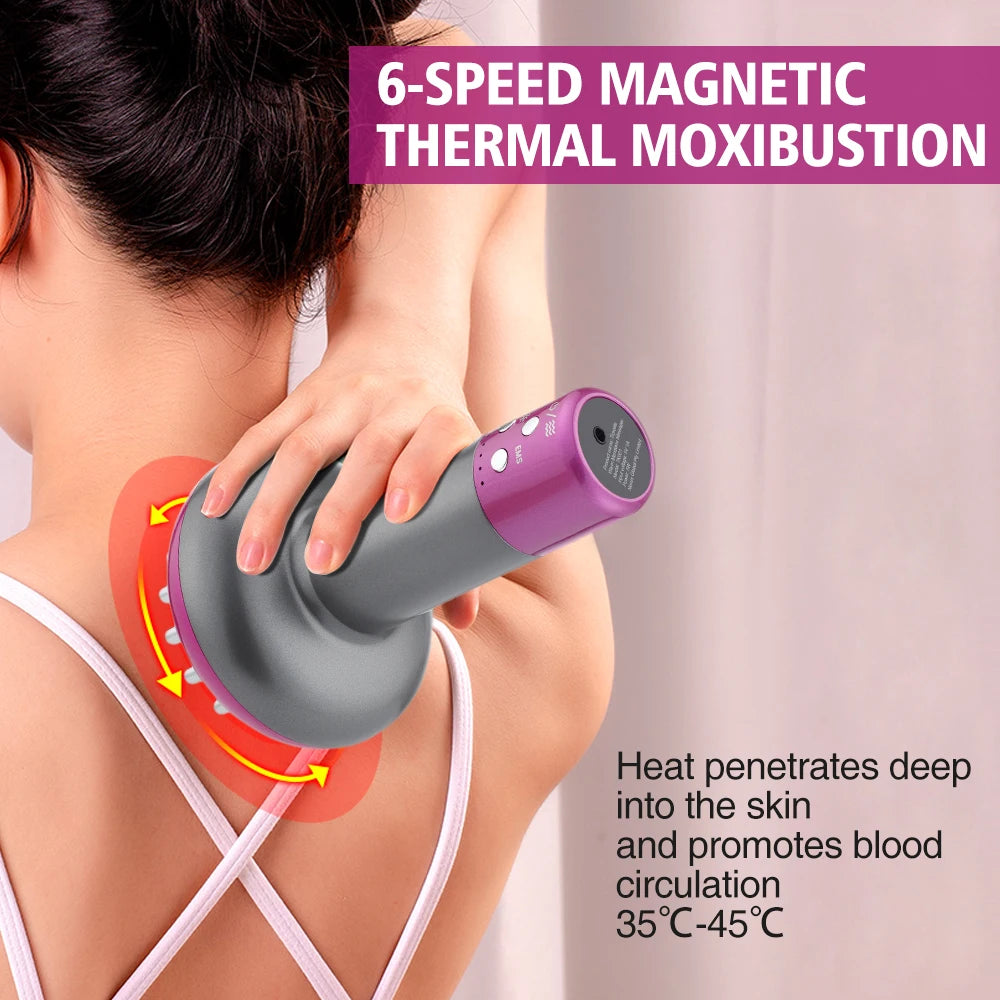 Electric Gua Sha Massager - Heated Portable Device for Lymphatic Drainage Relaxation Treatment Tidesmit