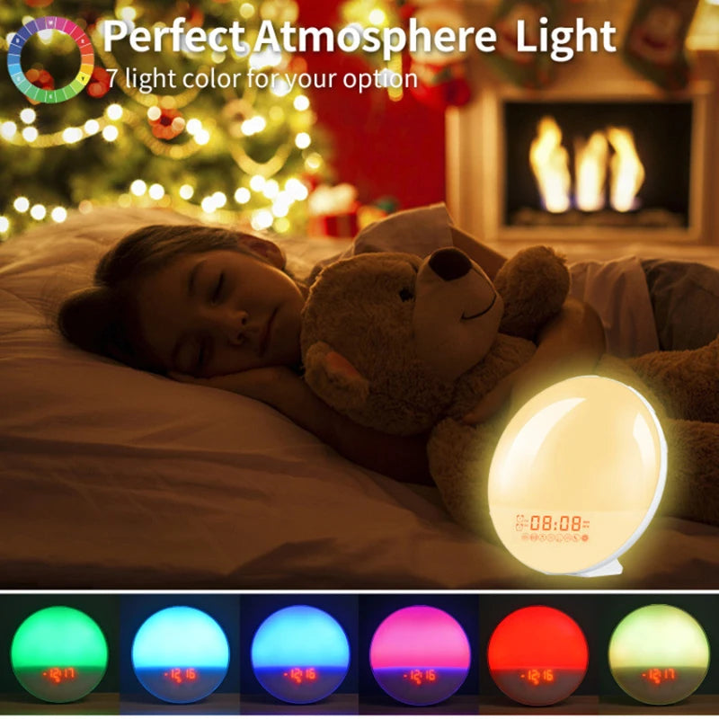 Wake Up Light Alarm Clock with Sunrise Simulation & FM Radio Tidesmit