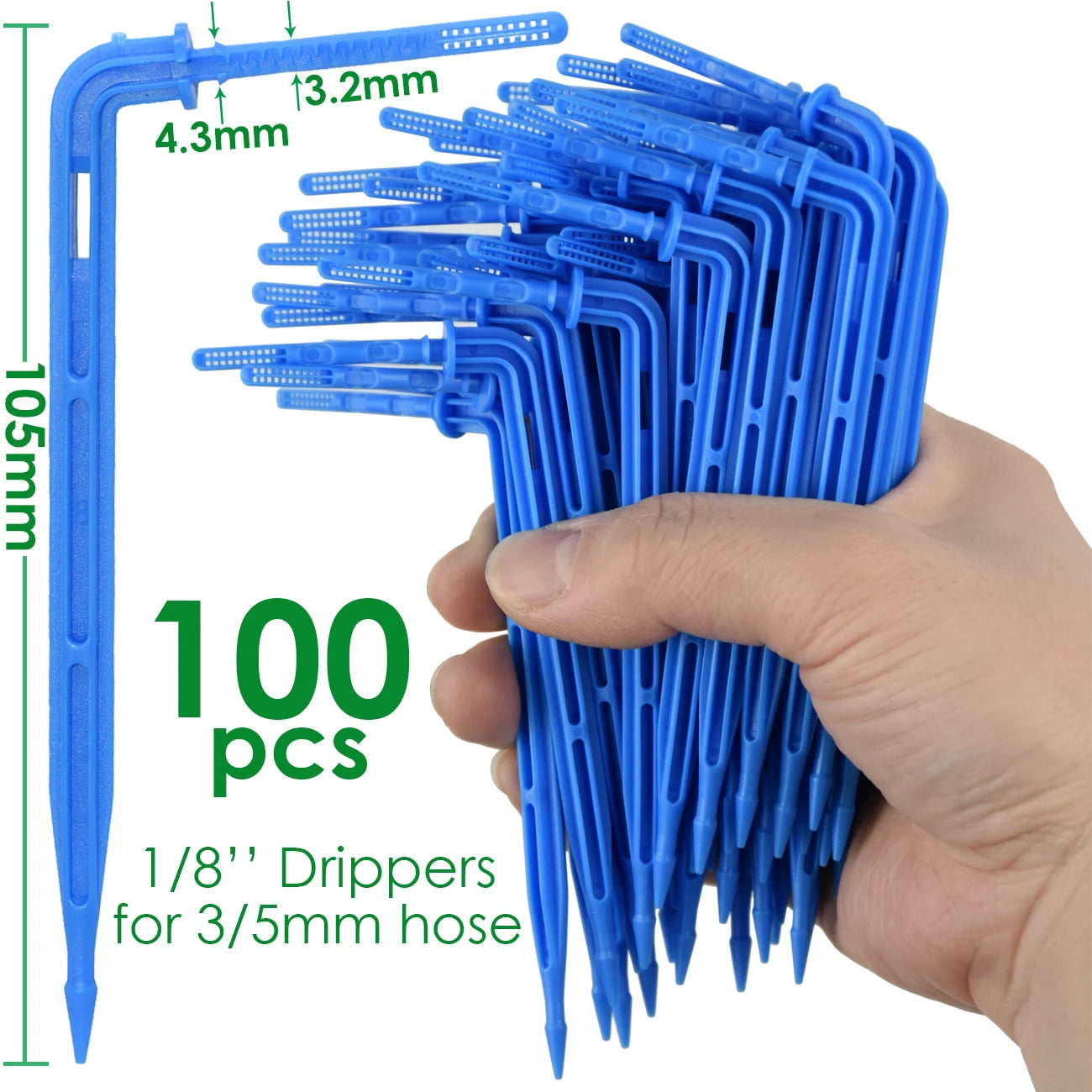 KESLA Drip Irrigation Kit 10-100M 4Way 2Way 8L Drip Arrow 3/5mm Hose Watering System Dripper Sprinkler Pot Planting Greenhouse