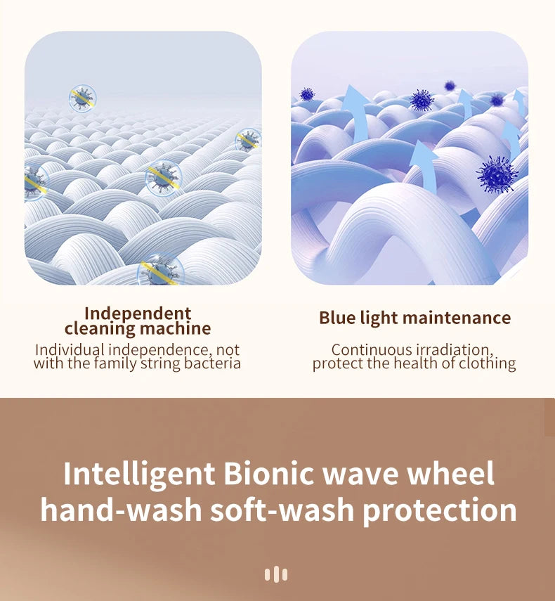 Tidesmit portable fully automatic mini washing machine with spin dryer for underwear and children's clothes