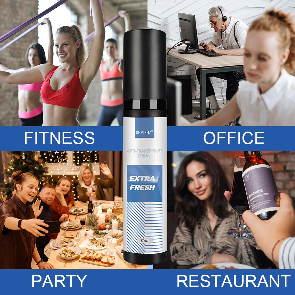 Tidesmit ENVISHA antiperspirant spray for underarm odor removal and long-lasting body fragrance.
