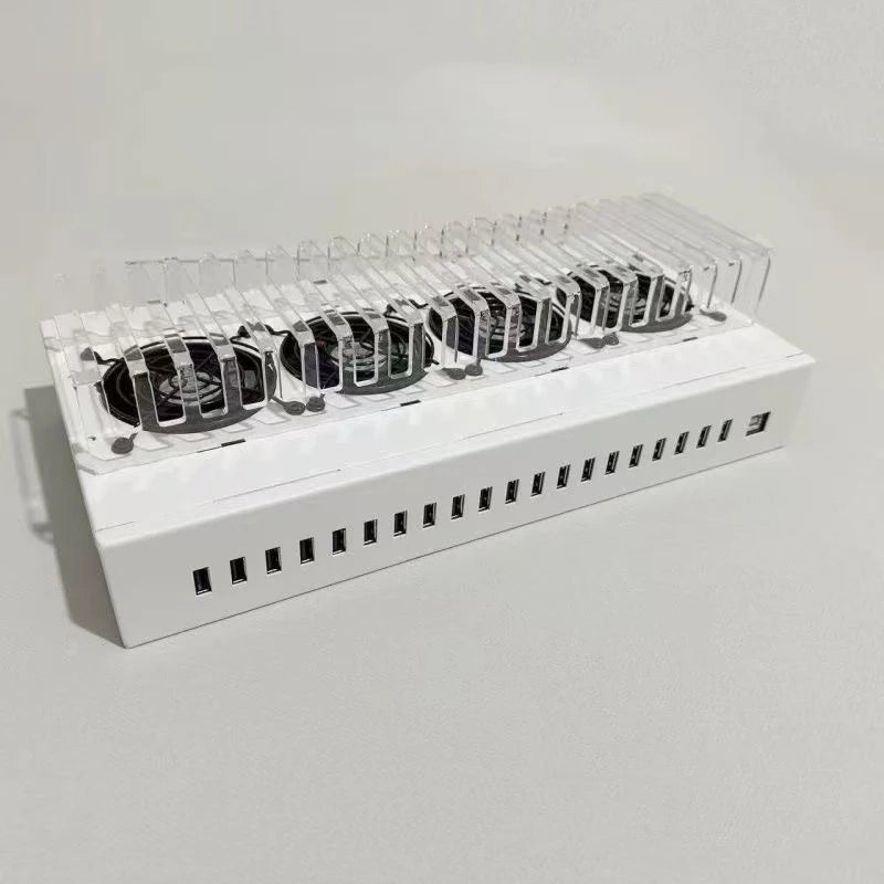 USB Phone Farm Hub: 20-60 Port Batch Sync Control Station 20 USB port 110V Tidesmit