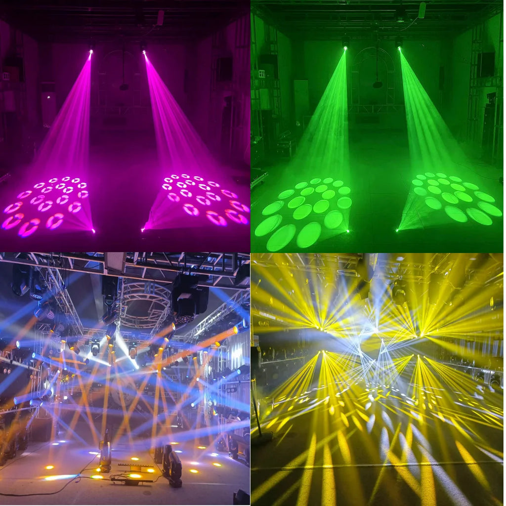 2PCS Mini LED Moving Head Light 150W Beam+Spot+18 Rotating Prisms Dj Dmx Stage Effect Light Disco Bar