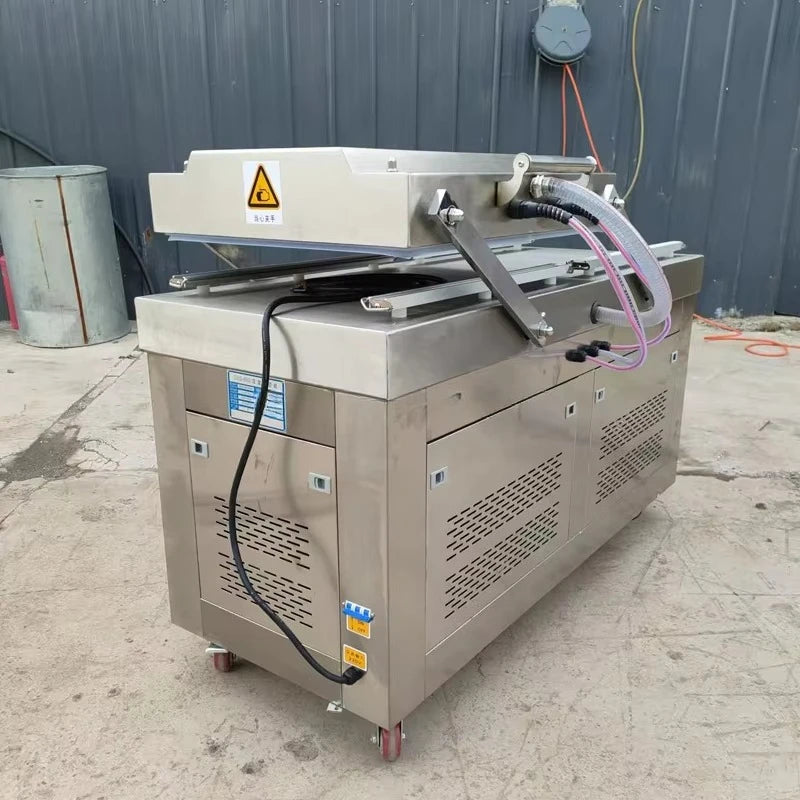 Customized Commercial Heavy Duty Electric Vacuum Packing Machine Double Chamber Semi Automatic Food Meat Fruit Vegetable Sealer