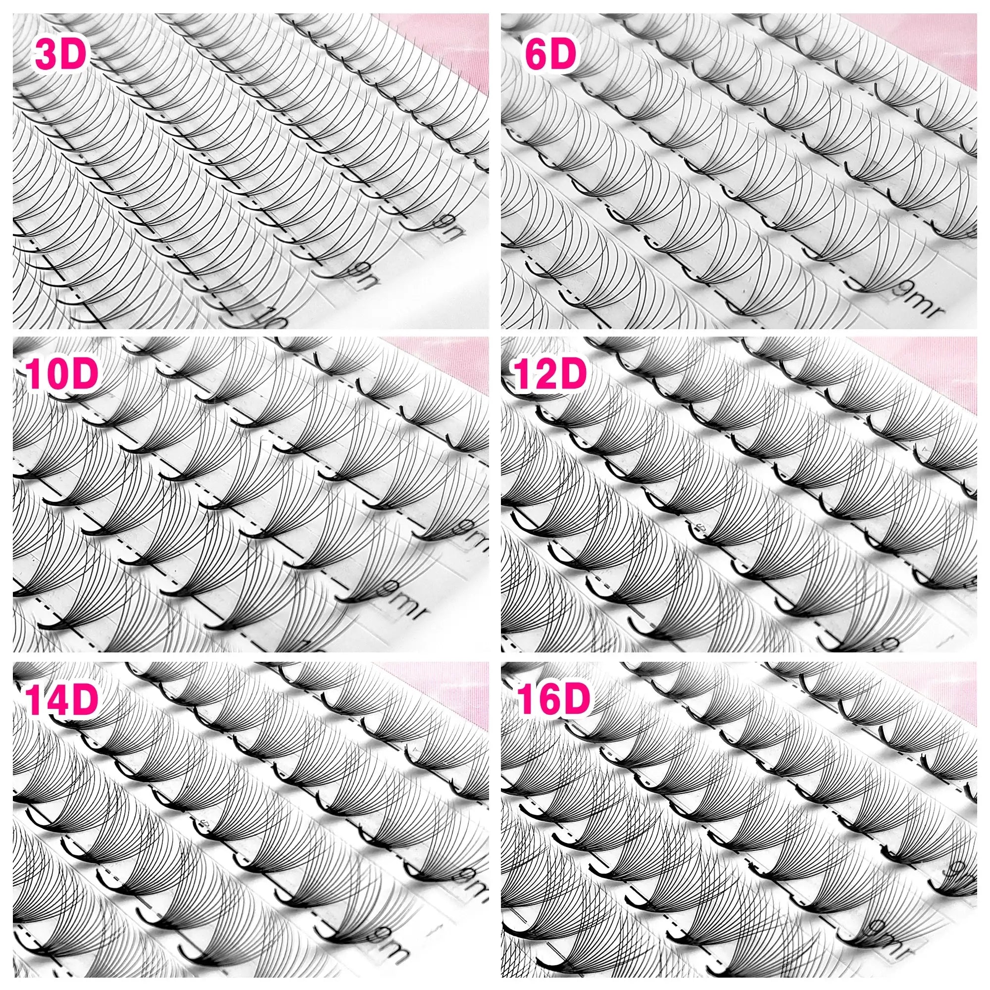 CoMango Wispy Pointy Base Premade Russian Volume Fans 3D 6D 10D 12D 14D 16D Lashes Extension 300 Fans False Mink Eyelashes False Eyelashes Tidesmit