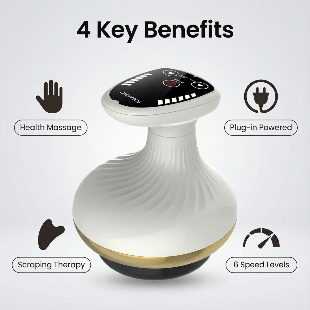 Electric Meridian Massage Brush for Body Shaping - Gold Edition Body Shaping Massage Equipment Tidesmit