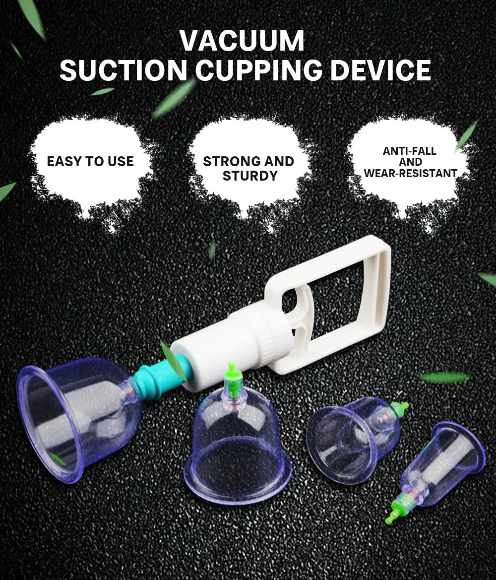 Vacuum Cupping Set with Pump - Professional Body Massage Kit Massage Cushion Tidesmit