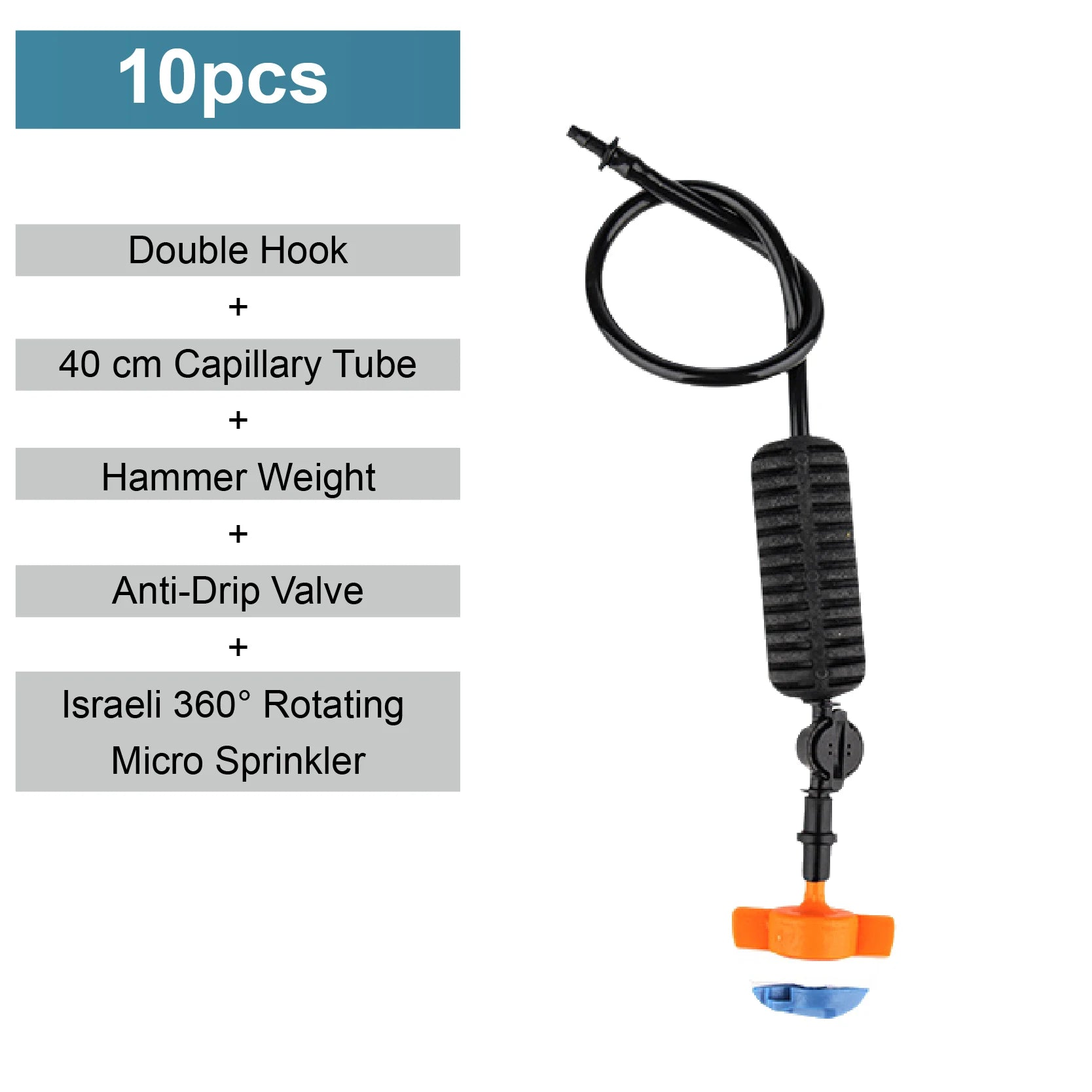 Greenhouse Hanging Mist Sprayer 360° Rotating Irrigation Spray Nozzle Fogging Sprinkler Nozzle for Garden Irrigation