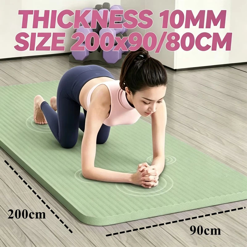 200x90cm Yoga Mat Home Yoga Mat Indoor Sports Fitness Floor Mat NBR Equipment Pilates Anti Slip Thickened Style for Beginners