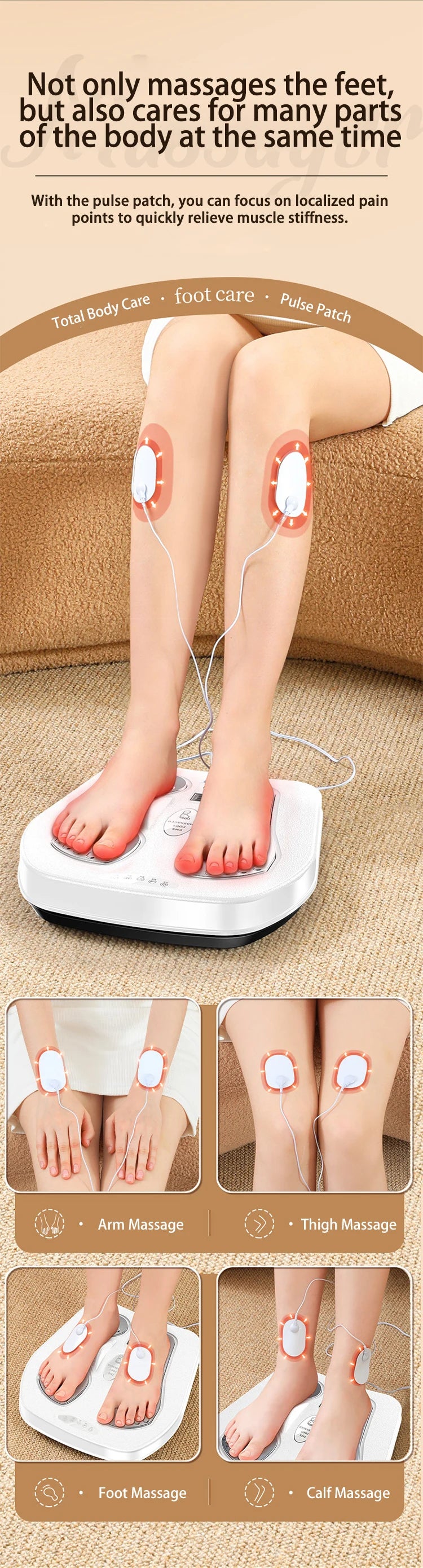 Vibration Foot Massager with Heat and Remote | Tidesmit Wellness Tool Relaxation Treatment Tidesmit