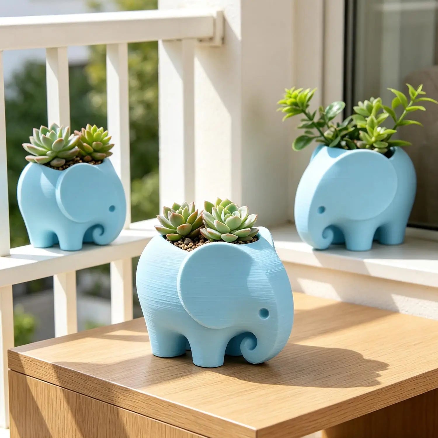 Elephant Shape Succulent Flower Pot Minimalist Practical Ceramic Flowerpot Cute Handmade Plant Pot Gifts Gardening Supplies