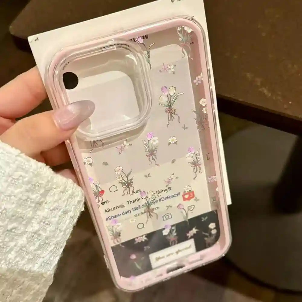 Floral iPhone 15 Pro Case - Slim Shock-Absorbing Cover with Drop Protection 2NG49 Tidesmit