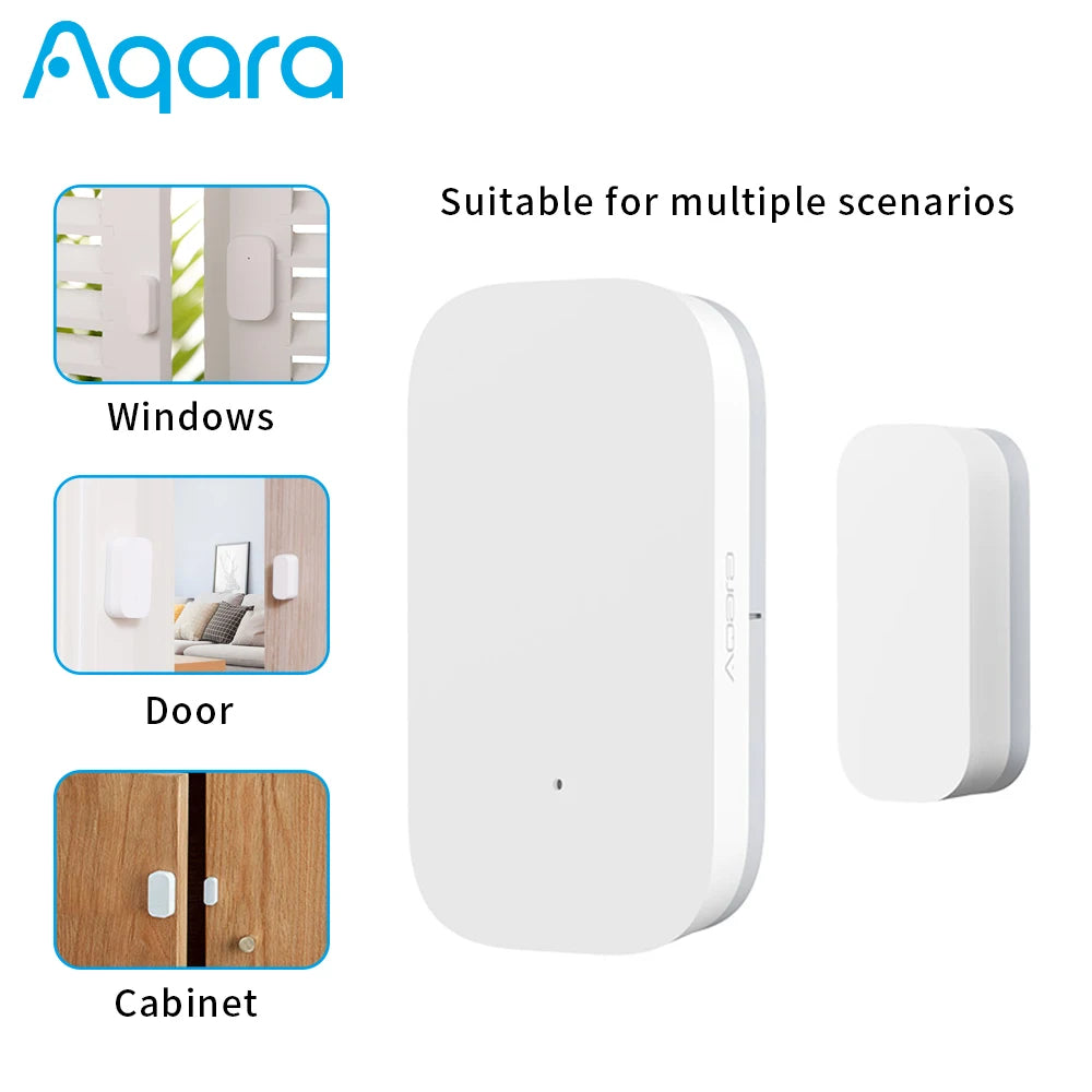 24H Shipping Aqara Window Door Sensor MCCGQ11LM Zigbee Connect Smart Home Security Alarm System Work with Xiaomi & Apple Homekit