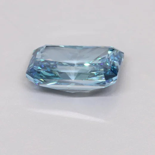 Rare Fancy 3.00ct Vivid Blue Lab Grown Diamond Radiant Cut IGI Certified Loose Stone Premium Luxury Engagement Ring Center Stone