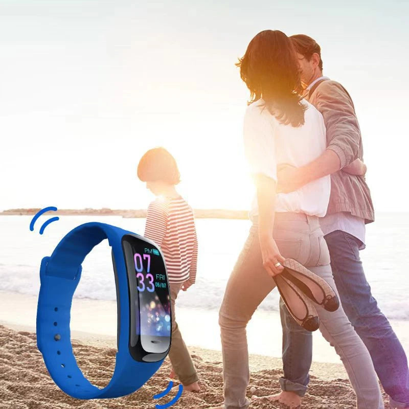 C1 Plus Smart Watch Fitness Tracker Bluetooth Heart Rate Blood Pressure Monitor Step Counting Sports Bracelet for Men Women 2026
