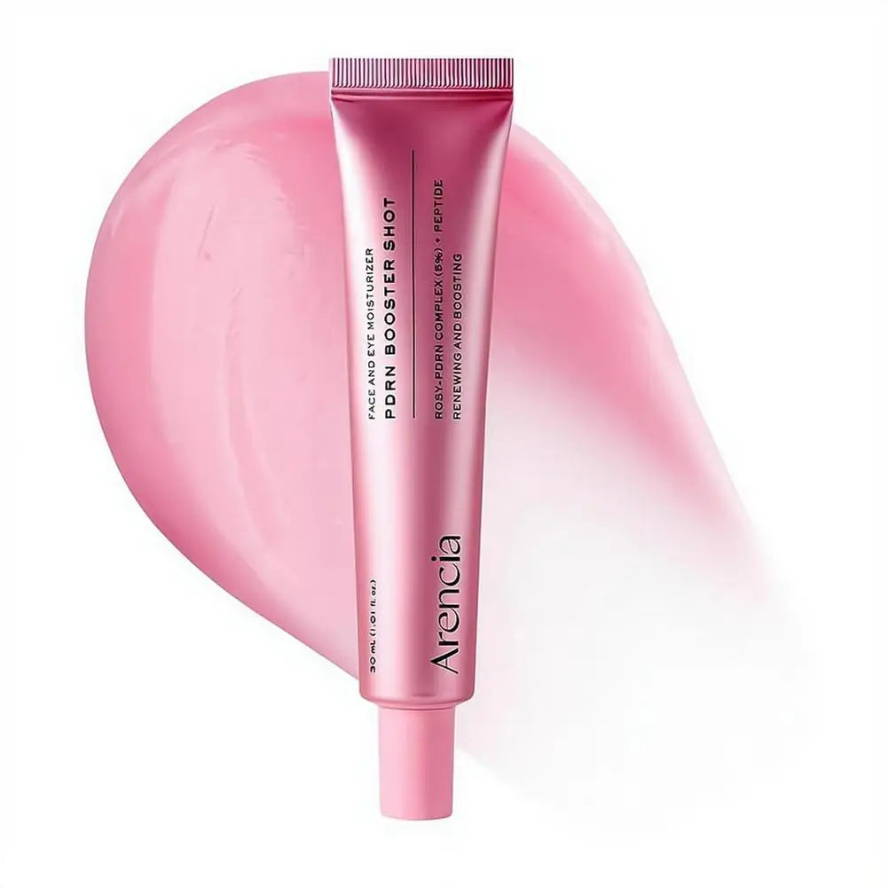 Light pink Arencia retinal booster shot cream tube with red cap