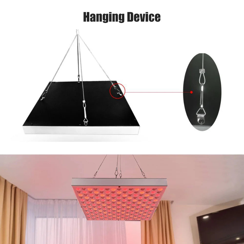 225-LED Red Light Therapy Panel 660nm & 850nm Professional Body & Facial Treatment for Anti-Aging Skin Rejuvenation Pain Relief