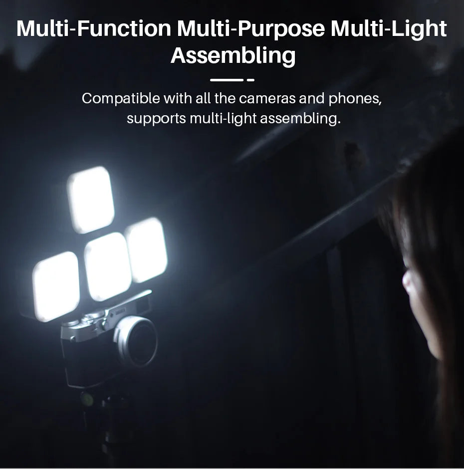 LED Video Light Dimmable Vlog Panel | 3200-5600K Adjustable Color Tidesmit