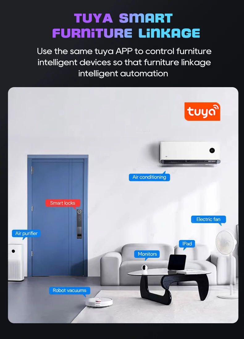 Tuya APP 3D Face Recognition Unlock Digital Door Lock With Camera FIngerprint Password Unlock Keyless Electronic Door Lock