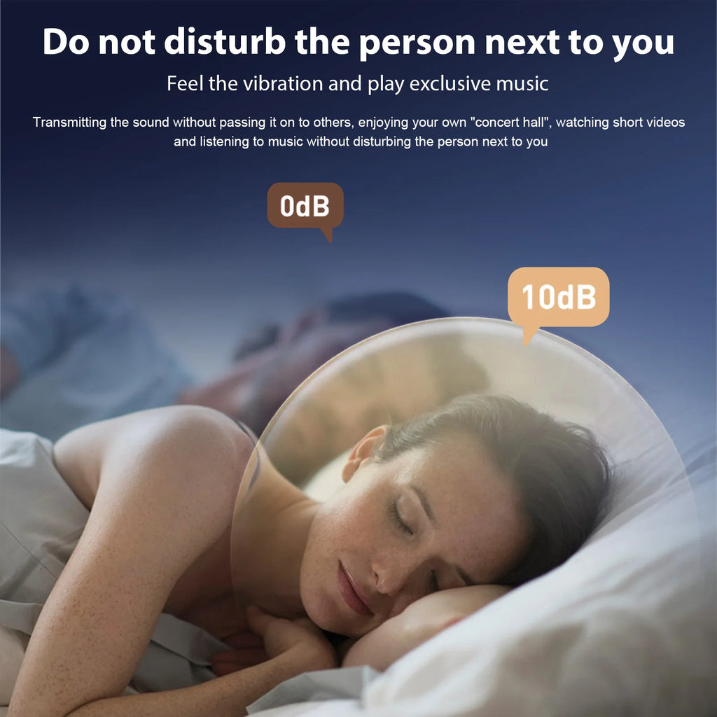 Bone Conduction Speaker Under Pillow Speaker Mini Portable White Noise Machine Under Pillow Improve Sleep Travel Music Box